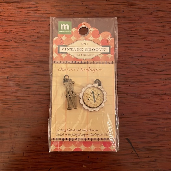 NEW Vintage Groove by Jill Schwartz Letter Alpha Charms - CHOOSE L / N / O / U - Picture 4 of 9